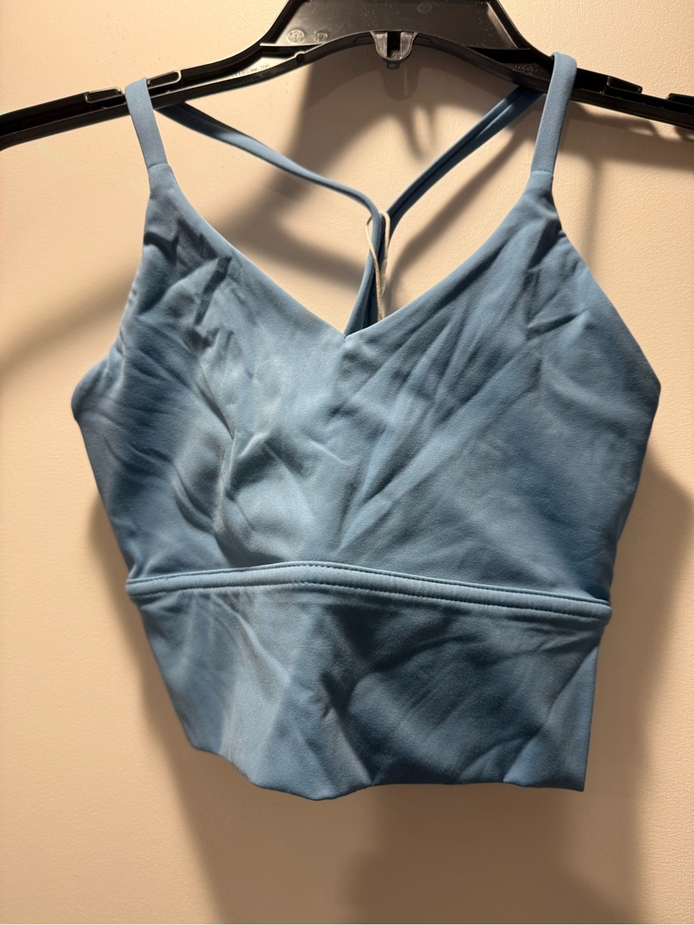 HALARA Girls Sky Blue Strappy V‑Neck Crop Tank